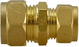 Knelkoppeling Kiwa Gastec verloopsok recht 22 x 15 mm messing