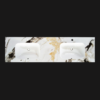 Wastafel Marble Ceramic Calacatta 140 dubbele wasbak - Wastafels 140 cm | Lapy