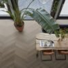 YUP Fulham chevron dryback brown - PVC Vloeren | Lapy