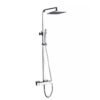 Doucheset thermostatisch (in hoogte verstelbaar) vierkant Chroom OP = OP - Doucheset opbouw | Lapy