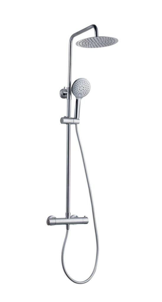 Doucheset thermostatisch Chicago (in hoogte verstelbaar) rond Chroom