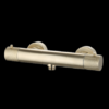 Douchemengkraan thermostatisch rond Goud Geborsteld met geribbeld knop | Lapy