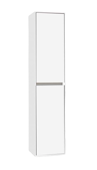 Compact Kolomkast met greeplijst aluminium 120 Hoogglans Wit OP = OP