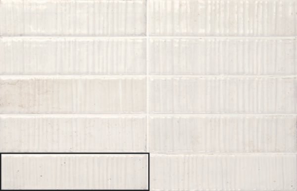 Ecstasy Groove White - Wandtegels Metaallook | Lapy