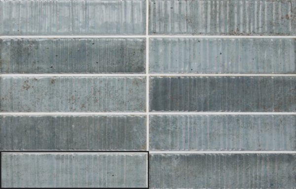 Ecstasy Groove Dusty Blue - Wandtegels Metaallook | Lapy