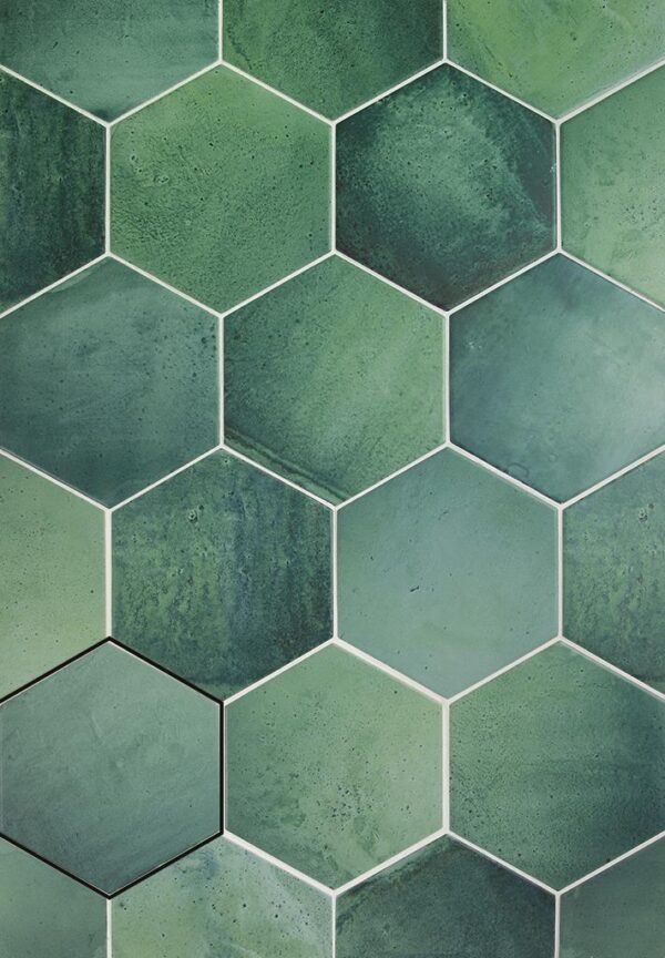 Sintra Hexagon Emerald Green - Wandtegels Effen | Lapy
