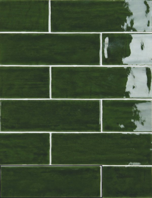 Nour Dark Green - Wandtegels Effen | Lapy