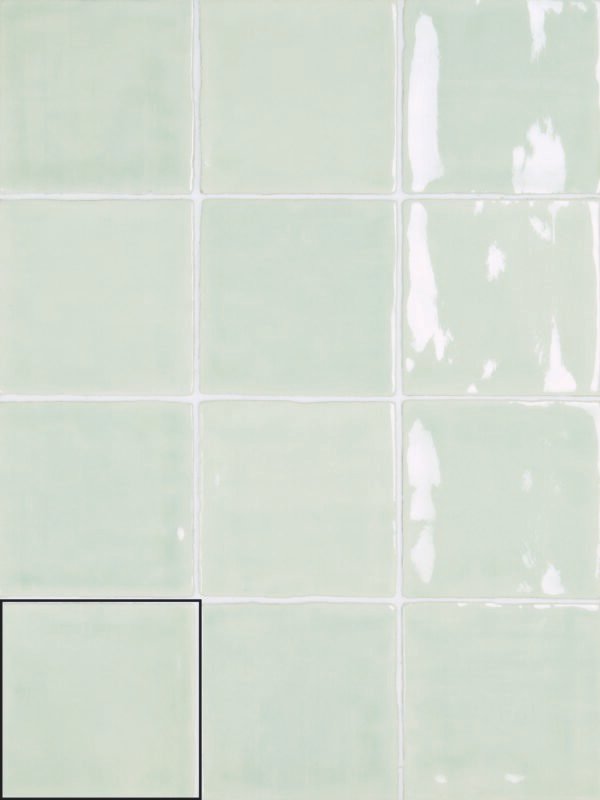 Nour Pastel Green - Wandtegels Effen | Lapy