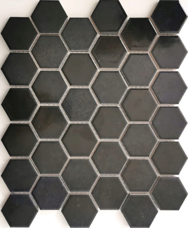 Authentic Hexagon Black - Mozaïek Patroon | Lapy