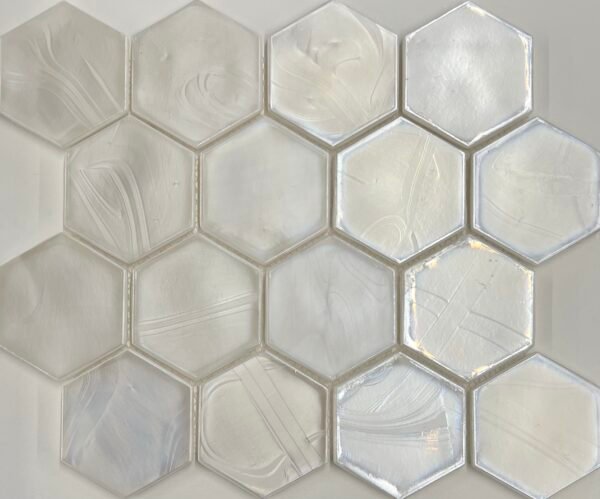Valkery Hexagon White - Mozaïek Metaallook | Lapy