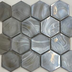 Valkery Hexagon Taupe - Mozaïek Metaallook | Lapy