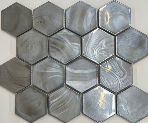 Valkery Hexagon Taupe - Mozaïek Metaallook | Lapy