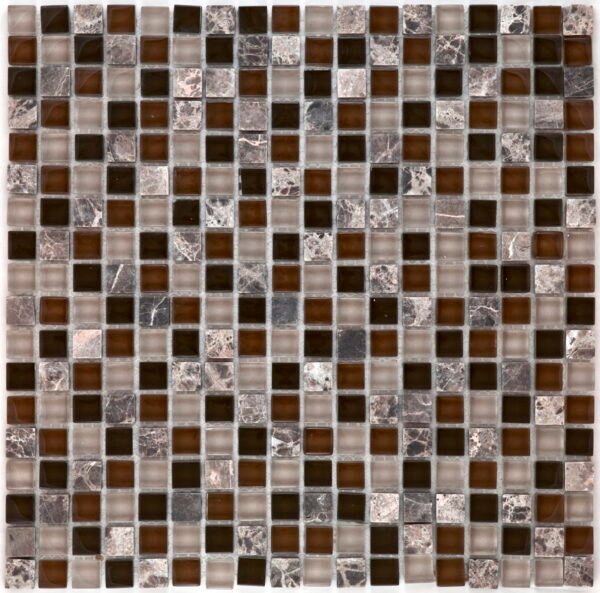 Mozaïek EMP Bruin Mix 1;5×1;5×0;8 - Mozaïek Marmerlook | Lapy
