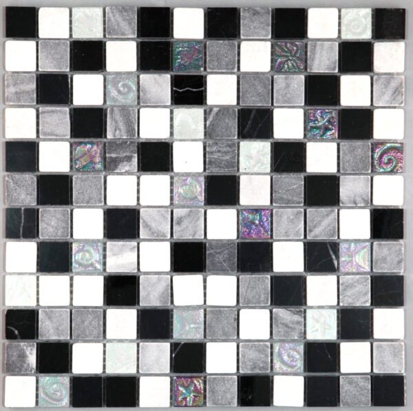 Mozaïek Zw-Gr-Glas mix 2;3×2;3×0;8 - Mozaïek Marmerlook | Lapy