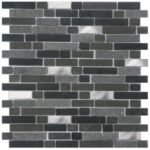 ** Mozaïek Slate RVS Zwart 1;5xDiversx0;8 - Mozaïek Patroon | Lapy