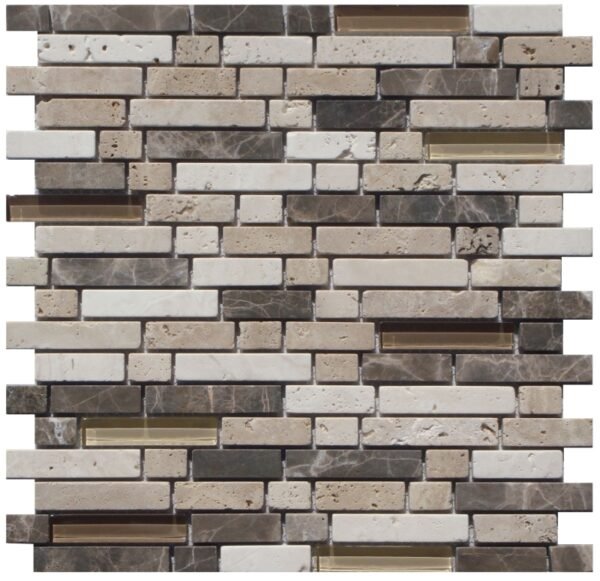 Mozaïek EMP-Beige Mix 1;5x Diversx0;8 - Mozaïek Marmerlook | Lapy