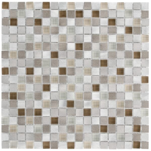 ** Mozaïek RVS Beige mix 1;5×1;5×0;8 - Mozaïek Metaallook | Lapy