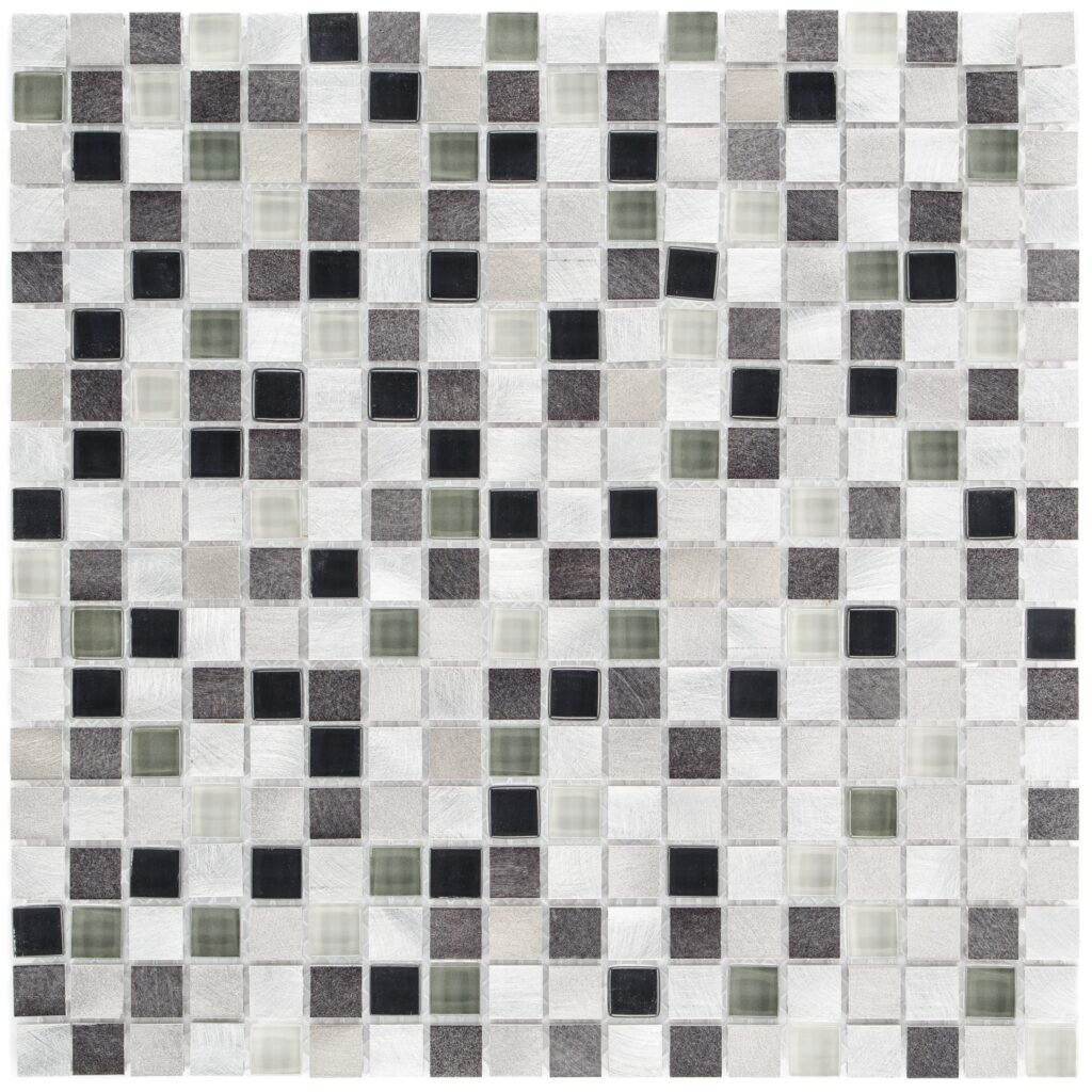 **  Mozaïek RVS Zwart mix 1;5x1;5x0;8