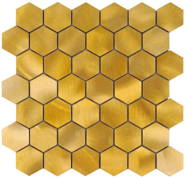 ** Mozaïek Hexagon RVS Gold 30x30x0;8 - Mozaïek Patroon | Lapy