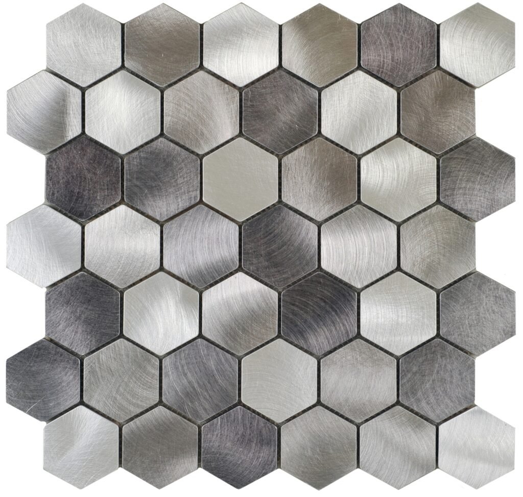 **  Mozaïek Hexagon RVS Silver 30x30x0;8