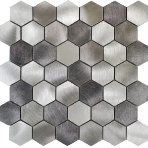 ** Mozaïek Hexagon RVS Silver 30x30x0;8 - Mozaïek Patroon | Lapy