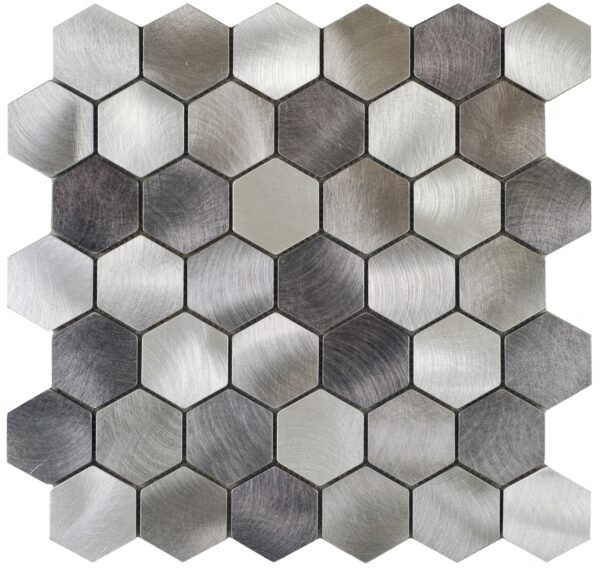 ** Mozaïek Hexagon RVS Silver 30x30x0;8 - Mozaïek Patroon | Lapy