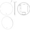 Malaga spiegel rond met LED, Dimbaar 80cm - Spiegels | Lapy
