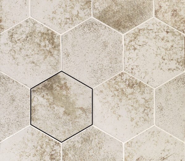 Magnetism Hexagon White - Wandtegels Metaallook | Lapy