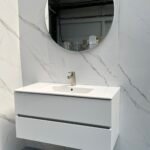 Valencia 100cm wit glans met wastafel - Badmeubels | Lapy