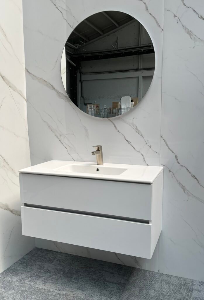Valencia 100cm wit glans met wastafel