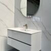 Valencia 100cm wit glans met wastafel - Badmeubels | Lapy