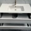 Valencia 100cm wit glans met wastafel - Badmeubels | Lapy