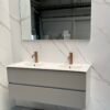 Valencia 120cm Chroom grijs met wastafel - Badmeubels | Lapy