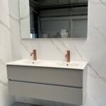 Valencia 120cm Chroom grijs met wastafel - Badmeubels | Lapy