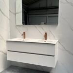 Valencia 120cm wit glans met wastafel - Badmeubels | Lapy