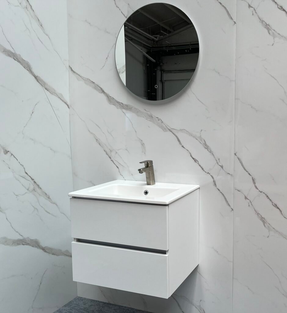 Valencia 60cm wit glans met wastafel