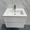Valencia 60cm wit glans met wastafel - Badmeubels | Lapy