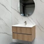Valencia 80cm Authentiek Eiken met wastafel - Badmeubels | Lapy