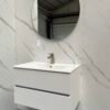 Valencia 80cm wit glans met wastafel - Badmeubels | Lapy