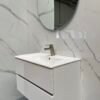 Valencia 80cm wit glans met wastafel - Badmeubels | Lapy