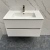Valencia 80cm wit glans met wastafel - Badmeubels | Lapy