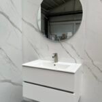 Valencia 80cm wit mat met wastafel - Badmeubels | Lapy