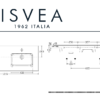 ISVEA 121 cm SISTEMA-T WASTAFEL 2 KRAANGAT - Wastafels | Lapy