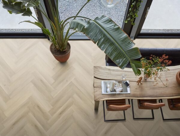 YUP XL Mayfair herringbone dryback warm oak - PVC Vloeren | Lapy