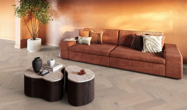 Reseda visgraat rustiek wit 5191 - Parket | Lapy