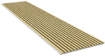 Eurostone Akoestisch Wandpaneel 240x60 Light Oak (zwart vilt)