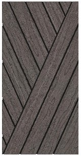 Eurostone Akoestisch Wandpaneel 3D Diamond 120x60 Walnut