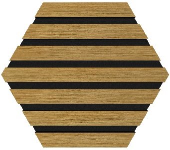 Eurostone Akoestisch Wandpaneel Hexagon 30,8x26,7 Light Oak