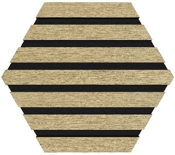 Eurostone Akoestisch Wandpaneel Hexagon 30,8x26,7 Teak