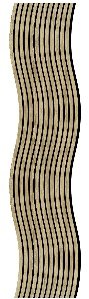 Eurostone Akoestisch Wandpaneel Wave 240x58,2 Ebony
